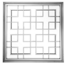 Casa Padrino Specchio da Parete Design di Lusso Finitura Nichel Nero 100 x 100 cm Casa Padrino Specchio da Parete Design di Lusso Finitura Nichel Nero 100 x 100 cm