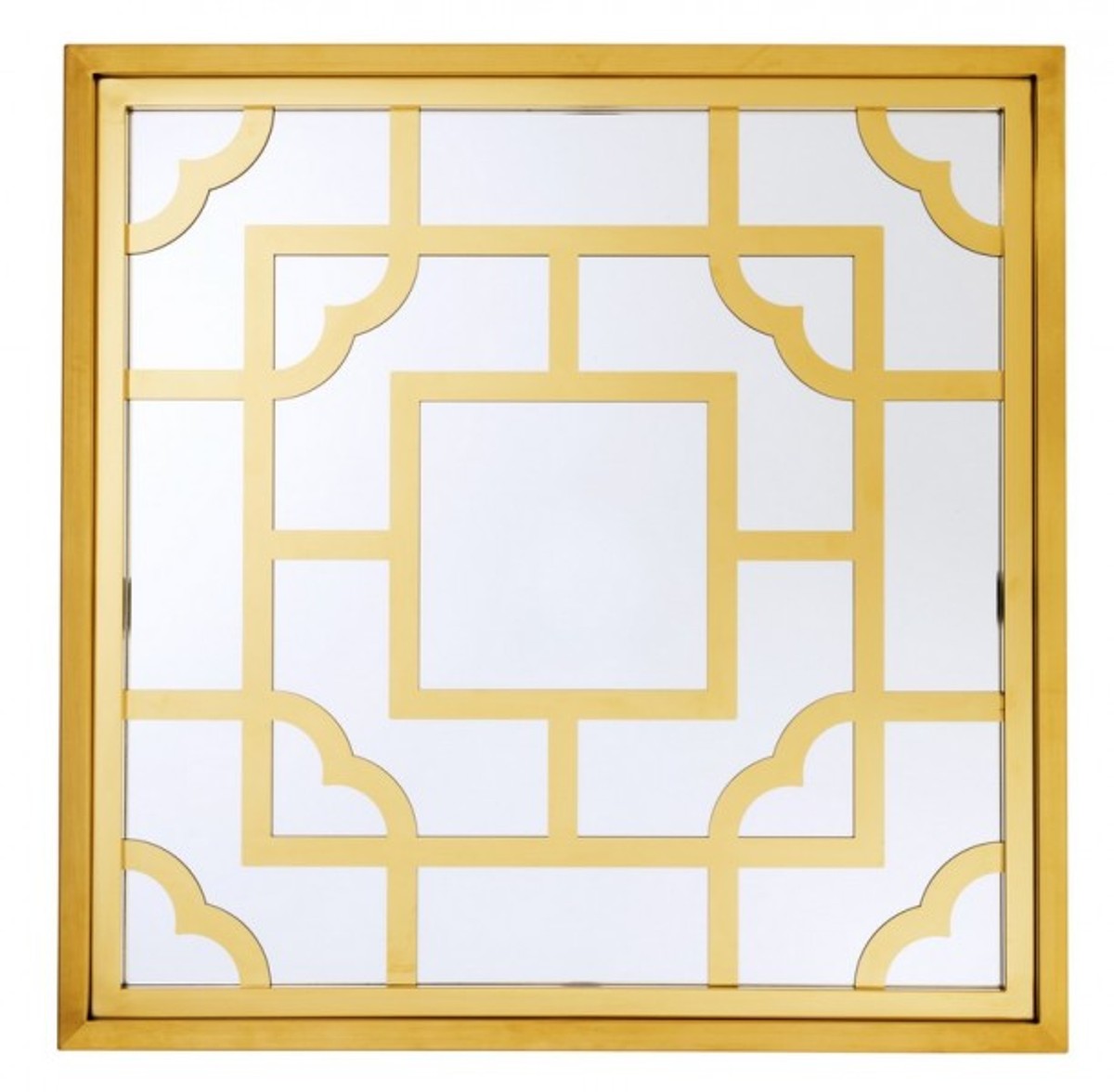 Casa Padrino Luxury Design wall mirror Gold 100 x 100 cm - Luxury Hotel Collection Casa Padrino Luxury Design wall mirror Gold 100 x 100 cm - Luxury Hotel Collection