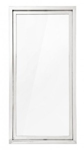 Casa Padrino Luxury Wall Mirror Stainless Steel Nickel-Plated Chrome 195 x 95 cm Casa Padrino Luxury Wall Mirror Stainless Steel Nickel-Plated Chrome 195 x 95 cm
