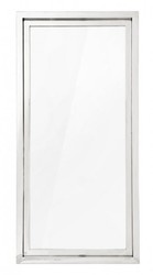 Casa Padrino Luxury Wall Mirror Stainless Steel Nickel-Plated Chrome 195 x 95 cm Casa Padrino Luxury Wall Mirror Stainless Steel Nickel-Plated Chrome 195 x 95 cm