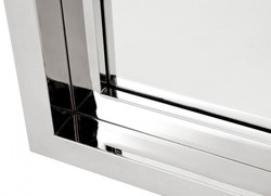 Casa Padrino Luxury Wall Mirror Stainless Steel Nickel-Plated Chrome 195 x 95 cm Casa Padrino Luxury Wall Mirror Stainless Steel Nickel-Plated Chrome 195 x 95 cm