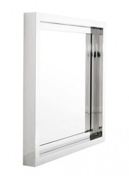 Casa Padrino Miroir Mural de Luxe Acier Inoxydable Nickelé 100 x 100 cm - Luxury Hotel Collection Casa Padrino Miroir Mural de Luxe Acier Inoxydable Nickelé 100 x 100 cm - Luxury Hotel Collection