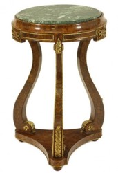 Casa Padrino Tavolino Barocco Mogano / Bronzo H70 x 45cm - Stile Luigi XVI Casa Padrino Tavolino Barocco Mogano / Bronzo H70 x 45cm - Stile Luigi XVI
