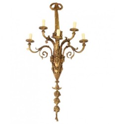 Casa Padrino Baroque Wall Sconces Set Bronze Oxidized Antique Style - 2 Wall Lamps - 100 x 50 x 25 cm Casa Padrino Baroque Wall Sconces Set Bronze Oxidized Antique Style - 2 Wall Lamps - 100 x 50 x 25 cm
