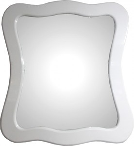 Casa Padrino Specchio da Parete Barocco Bianco Lucido 95 x 89 cm - Specchio di Lusso Artigianale Casa Padrino Specchio da Parete Barocco Bianco Lucido 95 x 89 cm - Specchio di Lusso Artigianale
