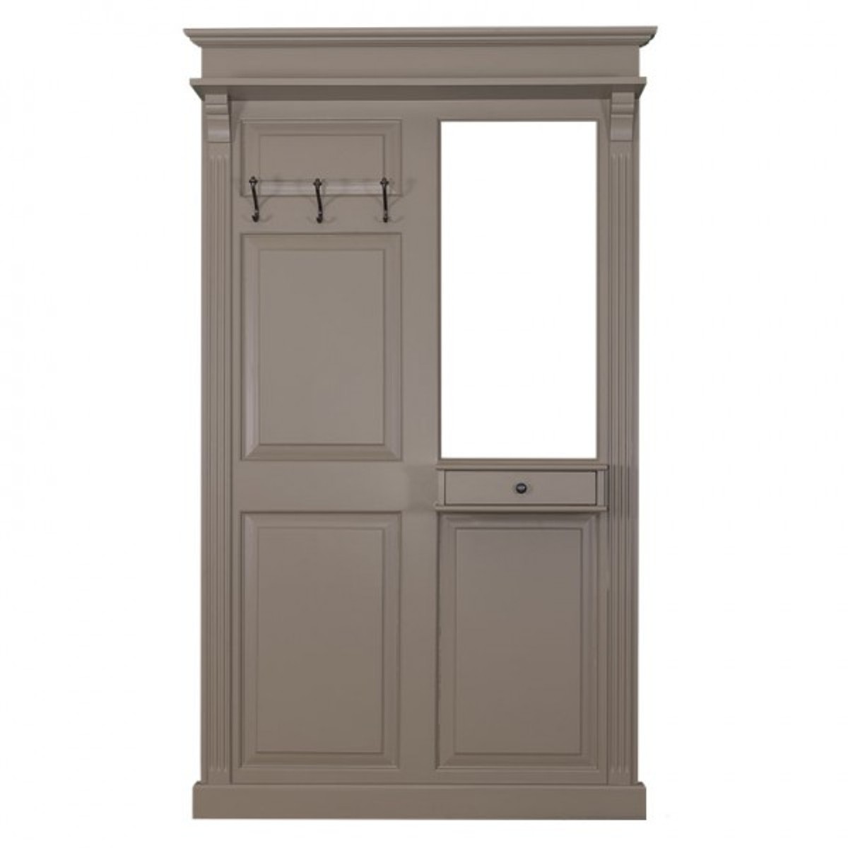 Casa Padrino Garderoben Schrank mit Spiegel - Landhaus Stil Garderobe