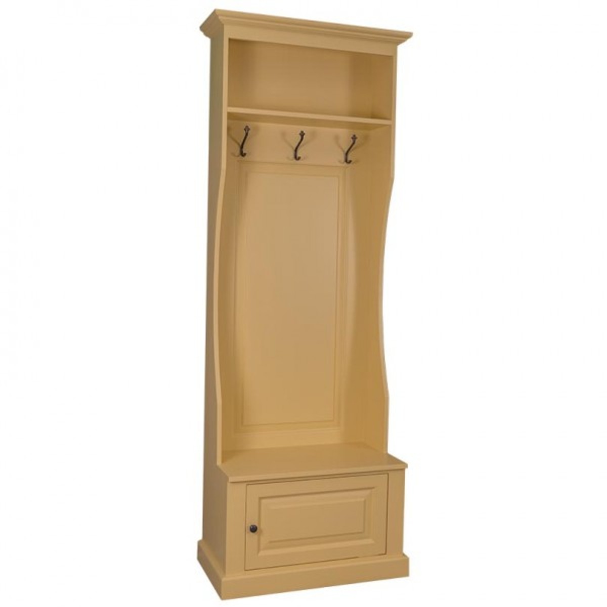 Casa Padrino Jugendstil Wand Garderobe mit Ablage und Schrankfach - Landhaus Stil Garderobenschrank