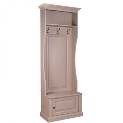 Casa Padrino Perchero de pared Art Nouveau con estante y armario - Estilo casa de campo, 210 x 79 x 40 cm