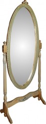 Casa Padrino Miroir sur pied Baroque Pivotant Vert-Or Aspect Antique - Miroir Doré - Meubles Baroque Shabby Chic 195 x 75 x 41 cm Casa Padrino Miroir sur pied Baroque Pivotant Vert-Or Aspect Antique - Miroir Doré - Meubles Baroque Shabby Chic 195 x 75 x 41 cm