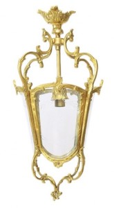 Casa Padrino Baroque Pendant Light Gold Ceiling Lantern - Solid Brass Lamp, 70 cm Height, 35 cm Diameter