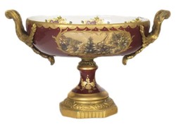 Casa Padrino Schale Bordeaux Gold Porzellan Messing Barock Casa Padrino Schale Bordeaux Gold Porzellan Messing Barock