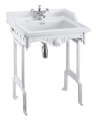 Casa Padrino Lavabo de pedestal Art Nouveau Blanco - Lavabo de lujo en porcelana y aluminio - 890 x 650 x 575 mm Casa Padrino Lavabo de pedestal Art Nouveau Blanco - Lavabo de lujo en porcelana y aluminio - 890 x 650 x 575 mm