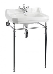 Casa Padrino Lavabo de pedestal Art Nouveau Blanco / Cromo Mod2 - Lavabo Art Déco de lujo en porcelana y latón, 960 x 560 x 470 mm Casa Padrino Lavabo de pedestal Art Nouveau Blanco / Cromo Mod2 - Lavabo Art Déco de lujo en porcelana y latón, 960 x 560 x 470 mm