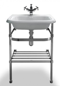Casa Padrino Nouveau Stand Vanity natural stone White / stainless steel B 55 cm - Art Deco washbasin baroque antique style Casa Padrino Nouveau Stand Vanity natural stone White / stainless steel B 55 cm - Art Deco washbasin baroque antique style