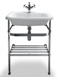 Casa Padrino Lavabo sur pied Art Nouveau en pierre naturelle blanc / acier inoxydable L 65 cm - Vasque style Art Déco Casa Padrino Lavabo sur pied Art Nouveau en pierre naturelle blanc / acier inoxydable L 65 cm - Vasque style Art Déco
