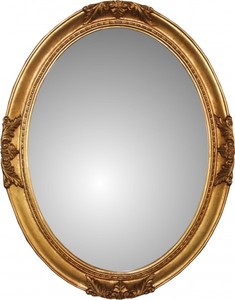 Casa Padrino Specchio da Parete Barocco Prodotto in Italia Oro Ovale 93 x 72 cm - Specchio di Lusso Casa Padrino Specchio da Parete Barocco Prodotto in Italia Oro Ovale 93 x 72 cm - Specchio di Lusso