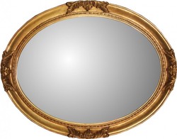 Casa Padrino Barock Wandspiegel aus Italien Gold Oval 93 x 72 cm - Luxuriöser Wandspiegel