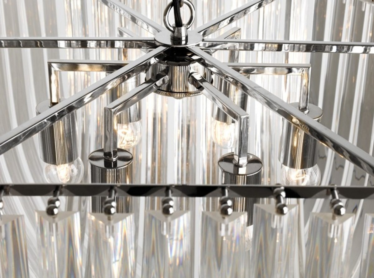 Casa Padrino Art Deco Murano Suspension lamp 65 x 75 cm x H55 cm Furniture Chandelier Chandelier pendant light hanging lamp Casa Padrino Art Deco Murano Suspension lamp 65 x 75 cm x H55 cm Furniture Chandelier Chandelier pendant light hanging lamp