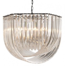 Casa Padrino Lámpara Colgante Art Deco Murano, Acrílico y Metal Niquelado, 65 x 75 cm, Altura 55 cm Casa Padrino Lámpara Colgante Art Deco Murano, Acrílico y Metal Niquelado, 65 x 75 cm, Altura 55 cm