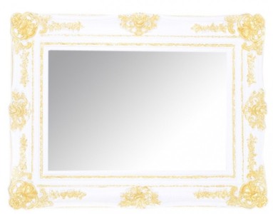 Casa Padrino Specchio da parete barocco Specchio ornato in bianco / oro, altezza 130 cm, larghezza 96 cm Casa Padrino Specchio da parete barocco Specchio ornato in bianco / oro, altezza 130 cm, larghezza 96 cm