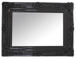 Casa Padrino Espejo de Pared Barroco Espejo Ornamentado en Negro 130 x 96 cm
