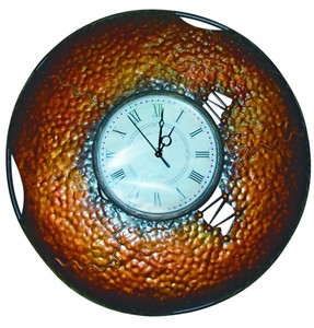Casa Padrino Orologio da Parete Vintage in Metallo - Nobile e Sontuoso - Rame - Diametro 48 cm Casa Padrino Orologio da Parete Vintage in Metallo - Nobile e Sontuoso - Rame - Diametro 48 cm