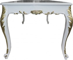 Casa Padrino Conjunto de comedor barroco Blanco / Blanco / Oro - Mesa (200x98x84 cm) + 6 sillas - Muebles estilo antiguo Casa Padrino Conjunto de comedor barroco Blanco / Blanco / Oro - Mesa (200x98x84 cm) + 6 sillas - Muebles estilo antiguo
