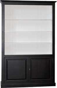 Casa Padrino Bibliothèque de luxe style Art Déco, Noir / Blanc, L 168 x H 254 x P 48 cm Casa Padrino Bibliothèque de luxe style Art Déco, Noir / Blanc, L 168 x H 254 x P 48 cm