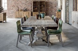 Casa Padrino villa dining Oak Rustic Grey - Baroque table solid oak Casa Padrino villa dining Oak Rustic Grey - Baroque table solid oak