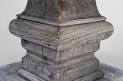 Casa Padrino villa dining table Round Oak Rustic Grey - Baroque table solid oak Casa Padrino villa dining table Round Oak Rustic Grey - Baroque table solid oak