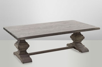 Casa Padrino Country House Coffee Table Oak Rustic Grey 140 x 80 cm - Baroque Style Living Room Table Solid Oak Casa Padrino Country House Coffee Table Oak Rustic Grey 140 x 80 cm - Baroque Style Living Room Table Solid Oak