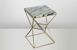 Casa Padrino Tavolino Art Déco Oro Metallo / Marmo 35 x 35 cm - Tavolo stile Liberty Casa Padrino Tavolino Art Déco Oro Metallo / Marmo 35 x 35 cm - Tavolo stile Liberty