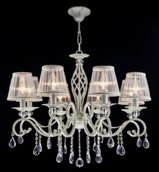 Casa Padrino Lampadario Barocco in Cristallo Crema Oro 72 x H 59 cm - Lampada a Sospensione di Lusso Casa Padrino Lampadario Barocco in Cristallo Crema Oro 72 x H 59 cm - Lampada a Sospensione di Lusso
