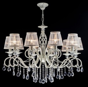Casa Padrino Lámpara de Araña Barroca de Cristal Crema Oro 85 x H 64 cm Estilo Antiguo
