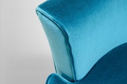 Casa Padrino Luxury Art Deco Lounge Chair Blue - Jugendstil Design Armchair - 77 x 86 x 76 cm