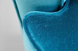 Casa Padrino Luxury Art Deco Lounge Chair Blue - Jugendstil Design Armchair - 77 x 86 x 76 cm