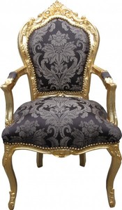 Casa Padrino Barock Esszimmer Set 4 Stühle ohne Armlehnen + 2 Stühle mit Armlehnen - Möbel Antik Stil