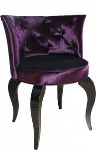 Casa Padrino Barock Salon Stuhl Lila / Schwarz - Designer Sessel - Luxus Qualität Casa Padrino Barock Salon Stuhl Lila / Schwarz - Designer Sessel - Luxus Qualität