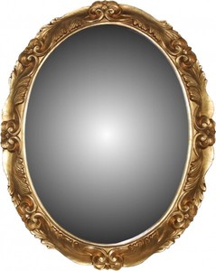 Casa Padrino Barock Wandspiegel aus Italien Gold Oval 101 x 81 cm - Prunkvoller Spiegel im Antik Stil