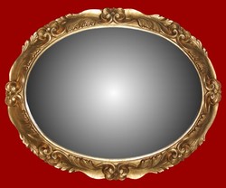 Casa Padrino Miroir Mural Baroque d'Italie Or Ovale 101 x 81 cm - Miroir de Luxe Style Antique Casa Padrino Miroir Mural Baroque d'Italie Or Ovale 101 x 81 cm - Miroir de Luxe Style Antique