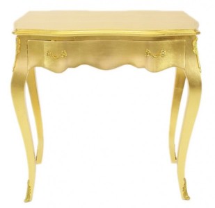 Casa Padrino Barock Konsolentisch in Gold mit Schublade 80 x 40 x 75 cm im antiken Stil Casa Padrino Barock Konsolentisch in Gold mit Schublade 80 x 40 x 75 cm im antiken Stil