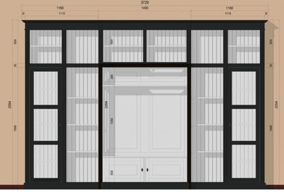 Casa Padrino Luxus Wohnzimmer Schrankwand im Art Deco Stil Schwarz Weiß B 372 x H 255 cm
