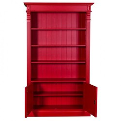Casa Padrino Regalschrank Bücherschrank Rot Büro Red Cabinet ANtik Stil Vintage Barock Jugendstil Casa Padrino Regalschrank Bücherschrank Rot Büro Red Cabinet ANtik Stil Vintage Barock Jugendstil