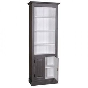 Casa Padrino Landhaus Bücherschrank B 78 x H 210 cm Bücherregal Regal Schrank - Art Deco Jugendstil Hotel Massivholz Möbel