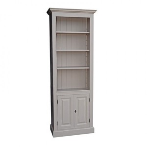 Casa Padrino Landhaus Bücherschrank B 78 x H 210 cm Bücherregal Regal Schrank - Art Deco Jugendstil Hotel Massivholz Möbel