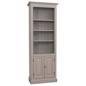 Casa Padrino Landhaus Bücherschrank B 78 x H 210 cm Bücherregal Regal Schrank - Art Deco Jugendstil Hotel Massivholz Möbel