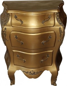 Casa Padrino Commode Baroque Or, meuble artisanal en bois massif, L 68 cm, P 40 cm, H 79,5 cm Casa Padrino Commode Baroque Or, meuble artisanal en bois massif, L 68 cm, P 40 cm, H 79,5 cm