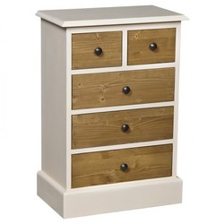 Casa Padrino country-style dresser with 5 drawers - Art Nouveau Shabby Chic Furniture - solid wood Casa Padrino country-style dresser with 5 drawers - Art Nouveau Shabby Chic Furniture - solid wood