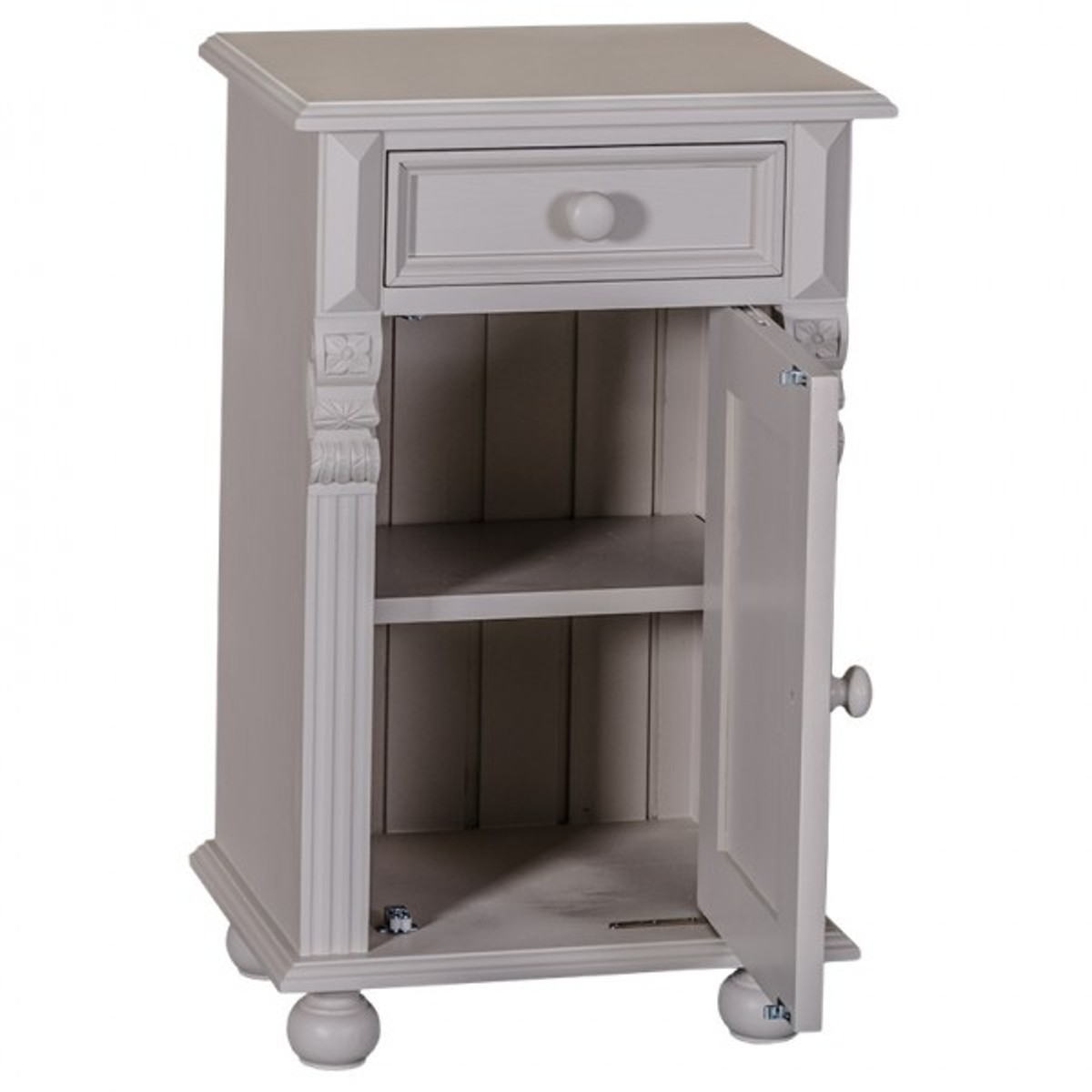 Casa Padrino Nouveau bedside table chest of drawer and cupboard - Cottage Shabby Chic Furniture - solid wood bedside Baroque Casa Padrino Nouveau bedside table chest of drawer and cupboard - Cottage Shabby Chic Furniture - solid wood bedside Baroque