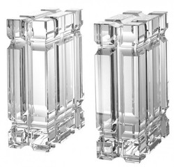 Casa Padrino Set de serre-livres de luxe colonnes en verre cristal, 15 x 7 x H. 20 cm